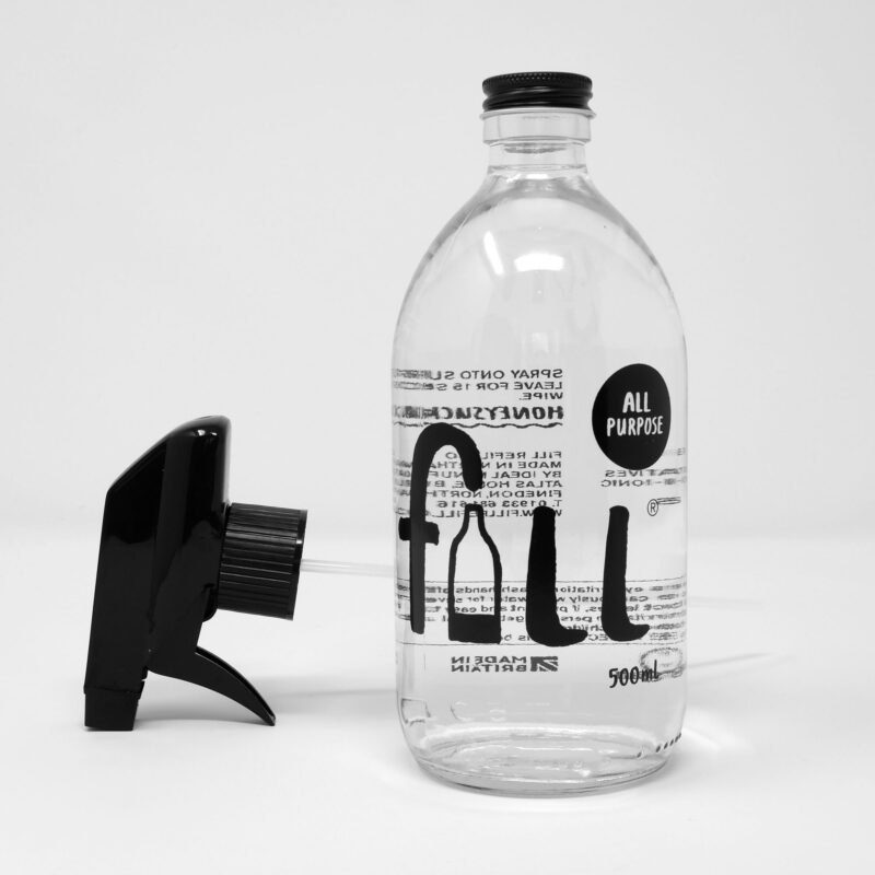 Fill Refill all purpose glass bottle