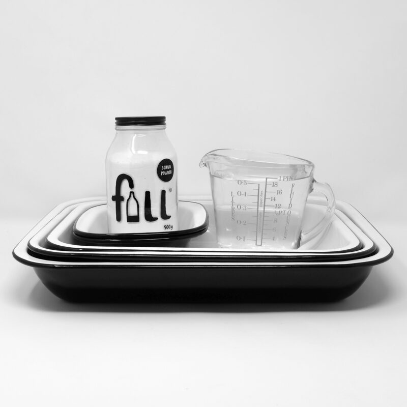 Fill Refill scrub powder glass jar