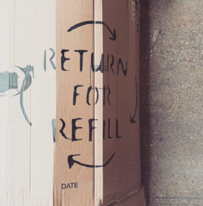 Fill Refill using second hand cardboard